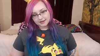 Sensual BBW kitten  with colored hair..