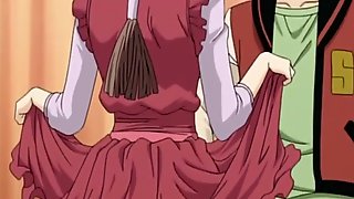 Horny Anime Futanari Gives Blowjob With..