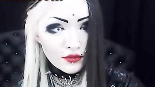 Russian Goth Webcam SLut Masturbating