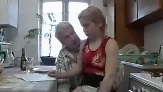 Grandpa loves fucking her tight hairy..