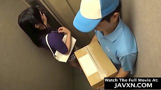Japanese Delivery Boy Wants Her Pussy