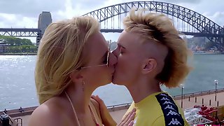 Aussie girls outdoor date - lesbian porn