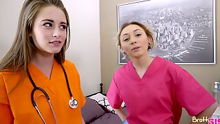 Horny teen nurses Chloe Temple and her..