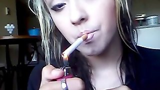 Smoking blonde