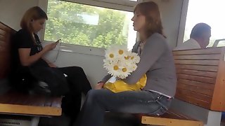 Flashing on a train