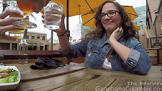 Amateur curly teen Callie gives..