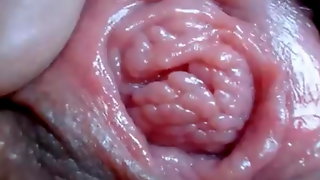 Wet Pussy close-up with squirting on..