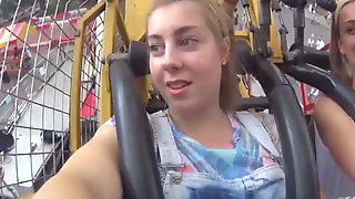 College Girl Orgasms On Rollercoaster