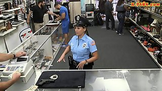 Police officer with huge boobs got..