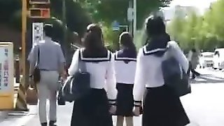 Cute schoolgirl molested by bus geek 01