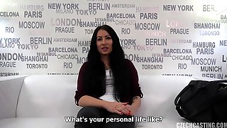 Barbora is a black haired woman who got..