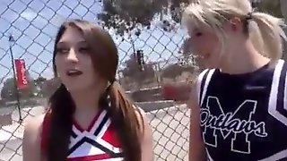 Two cheerleaders